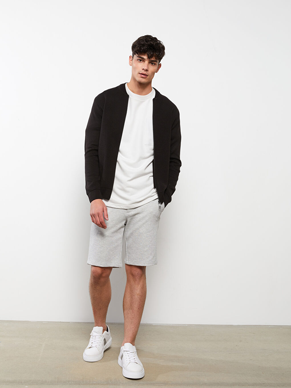 Slim Fit Binding Detail Men's Shorts -S2FT48Z8-LAL