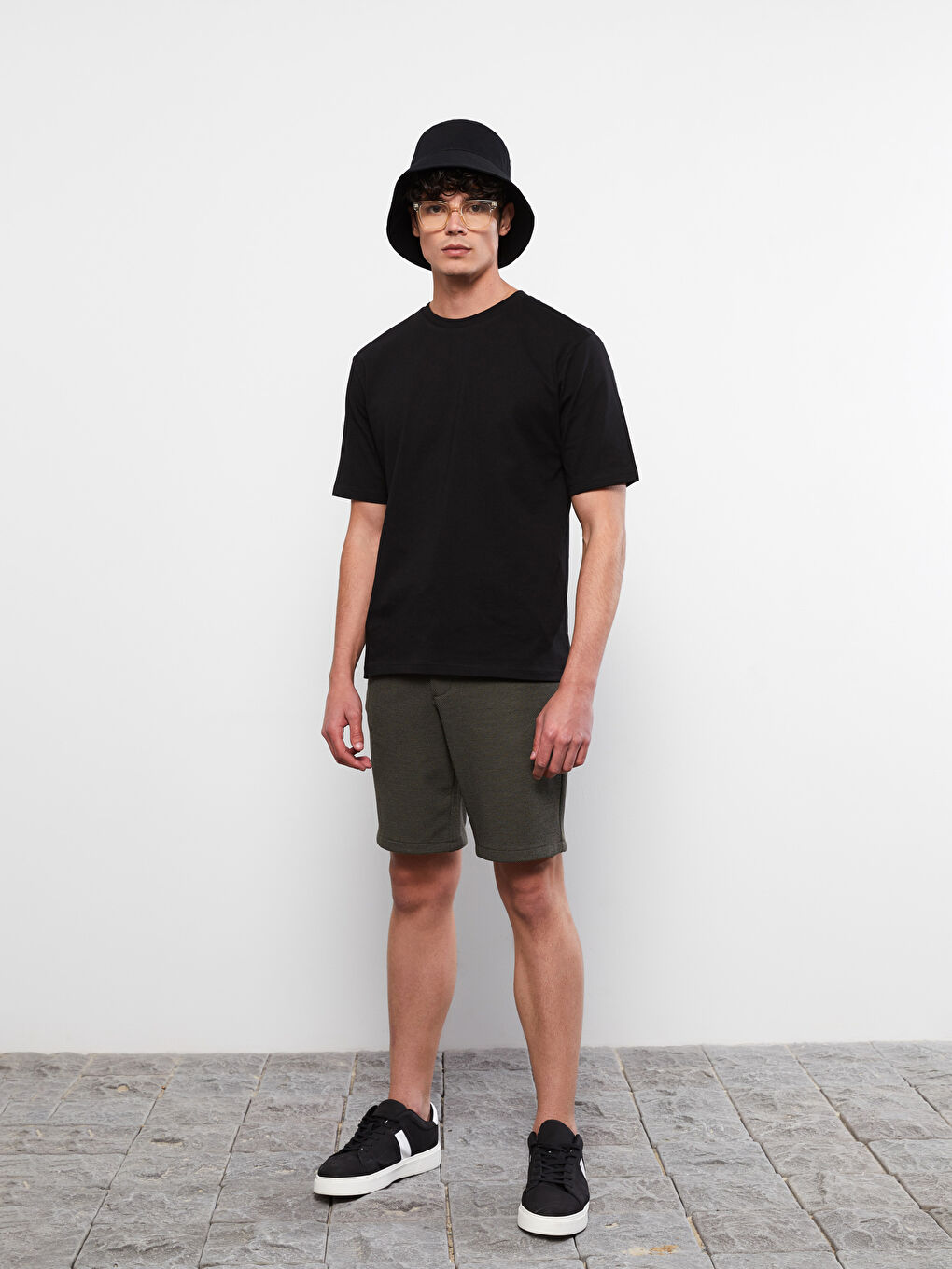 Slim Fit Binding Detail Men's Shorts -S2FT48Z8-LAV