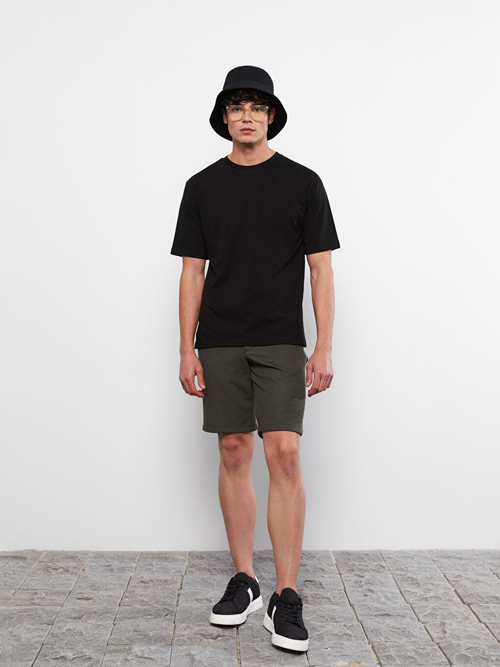 Slim Fit Binding Detail Men's Shorts -S2FT48Z8-LAV