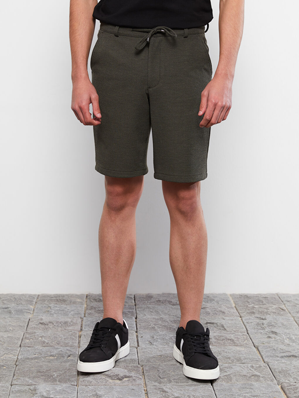Slim Fit Binding Detail Men's Shorts -S2FT48Z8-LAV