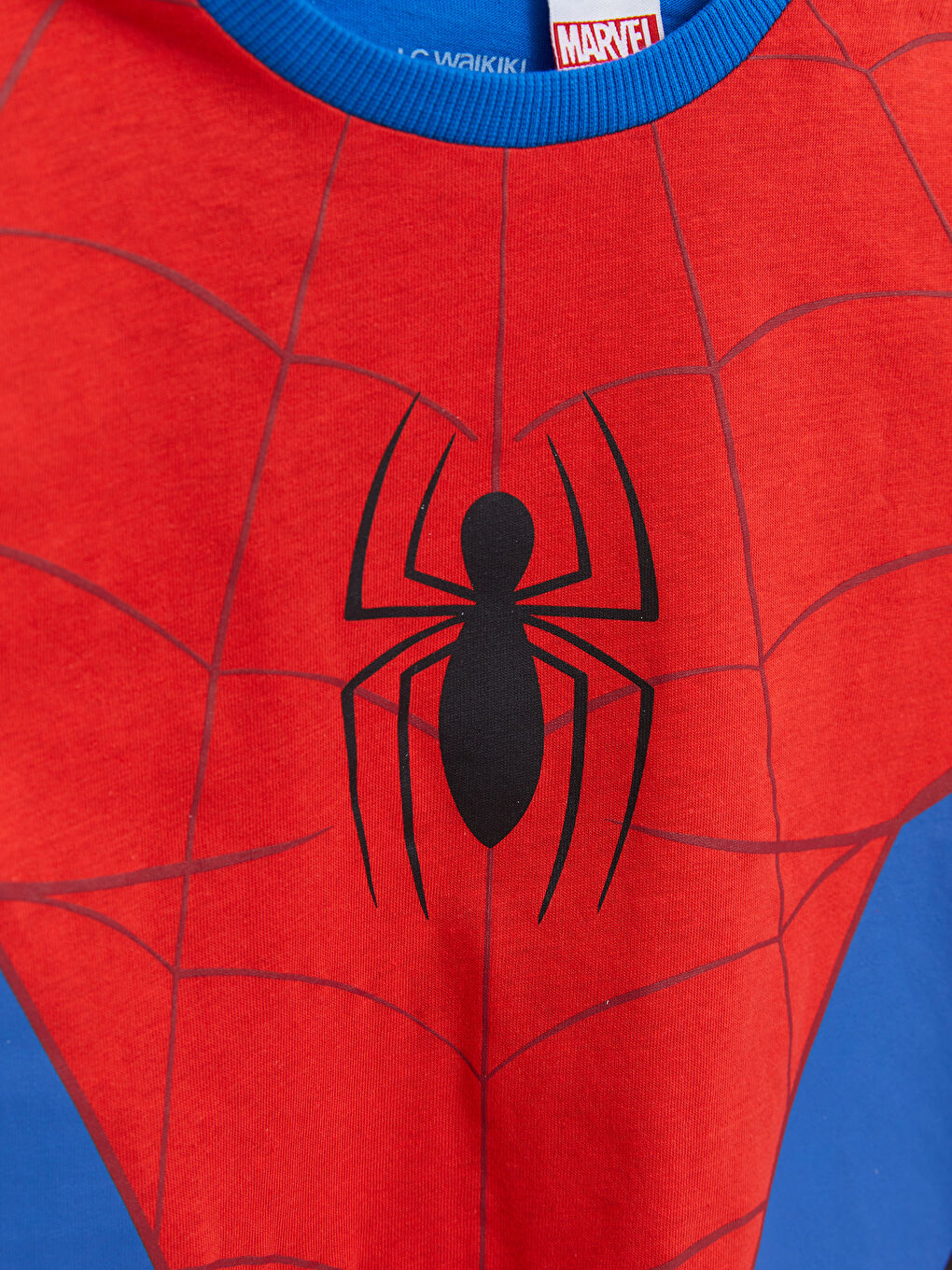 Bisiklet Yaka Kısa Kollu Spiderman Baskılı Pamuklu Erkek Bebek 2'li Takım-5