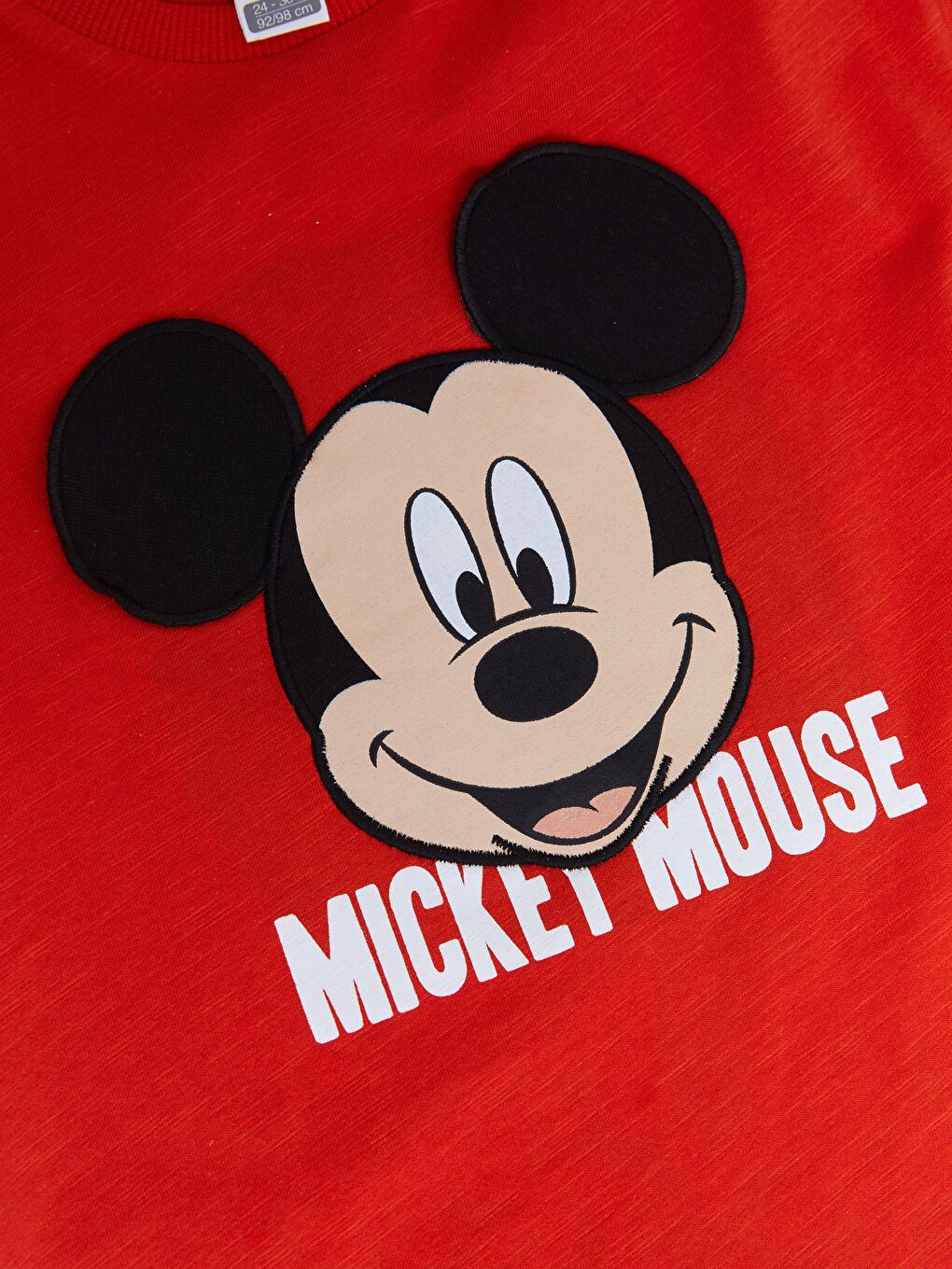 Crew Neck Short Sleeve Mickey Mouse Printed Baby Boys' T-Shirt-4