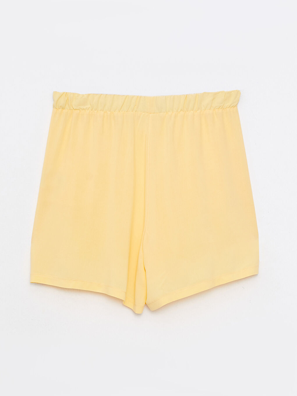 Elastic Waist Plain Viscose Women's Marine Shorts -S2FT98Z8-FQM