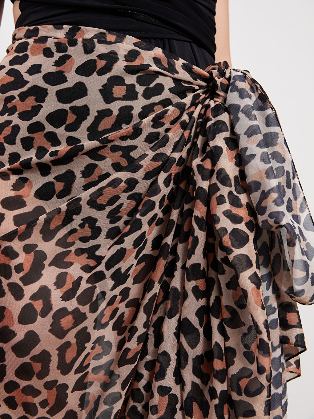 Paréo Pour Femmes En Mousseline De Soie Imprimée À Nouer À La Taille-3