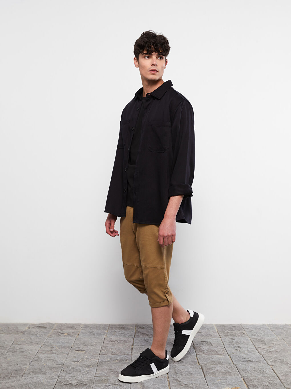 XSIDE Kahverengi Standart Kalıp Gabardin Erkek Roller Şort