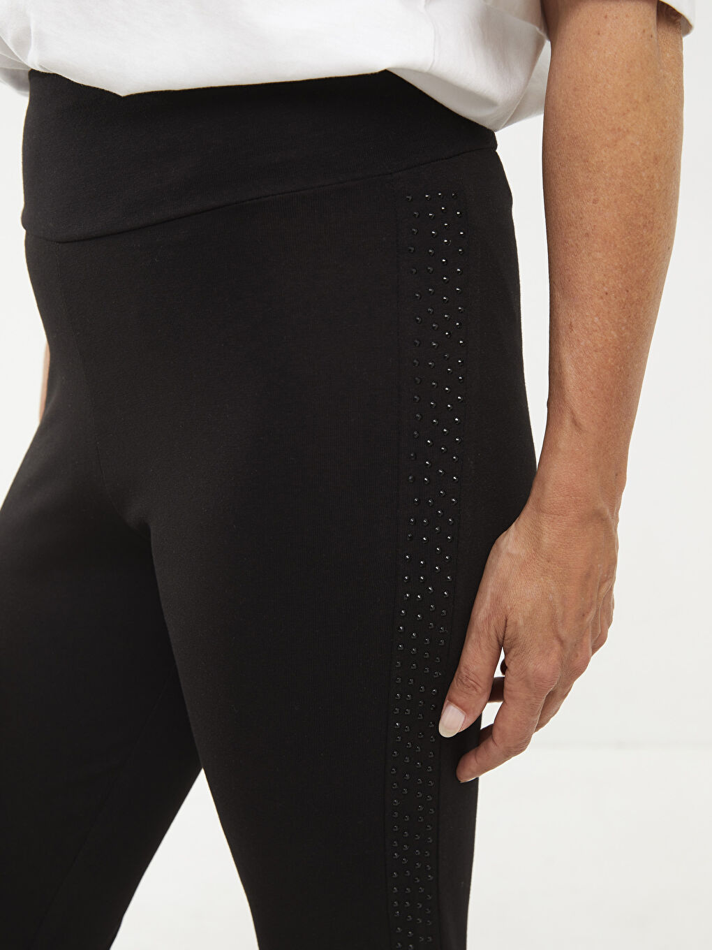 ელასტიური წელის ნაბეჭდი ბამბის ქალებისთვის გამაშები-3