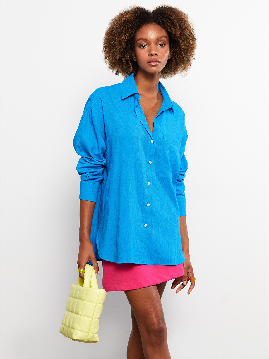 Chemise Boutonnée À Manches Longues Régulière Pour Femmes
