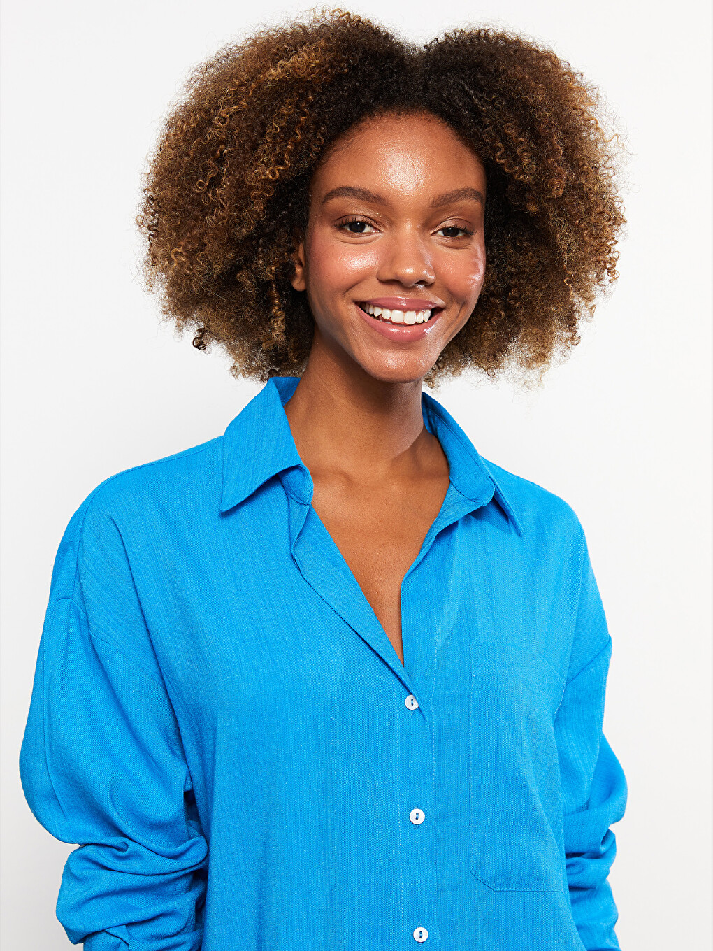 Chemise Boutonnée À Manches Longues Régulière Pour Femmes-3