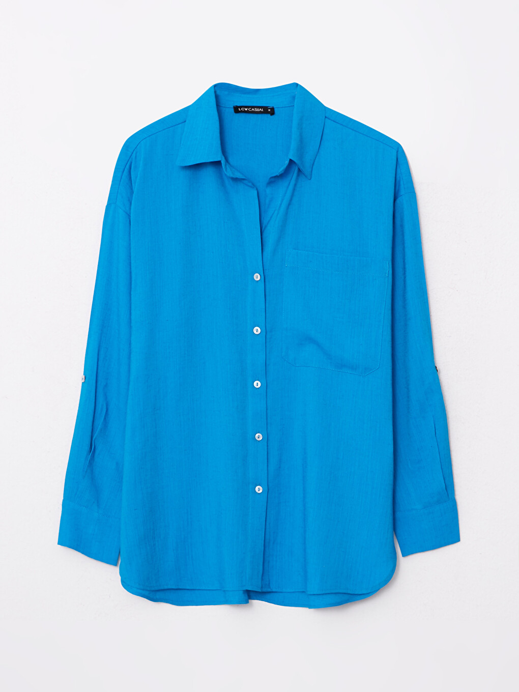 Chemise Boutonnée À Manches Longues Régulière Pour Femmes-5