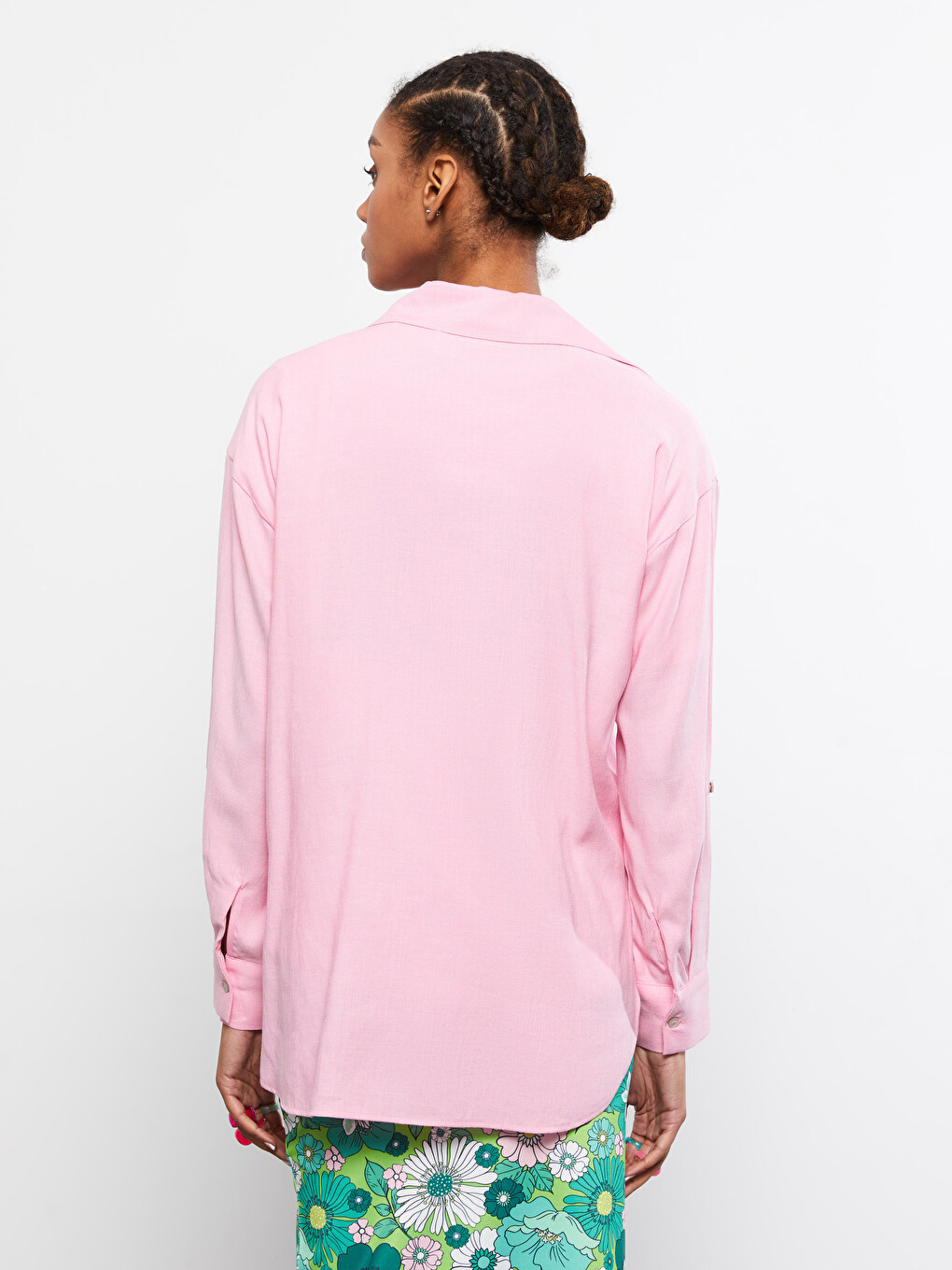 Chemise Boutonnée À Manches Longues Régulière Pour Femmes-4