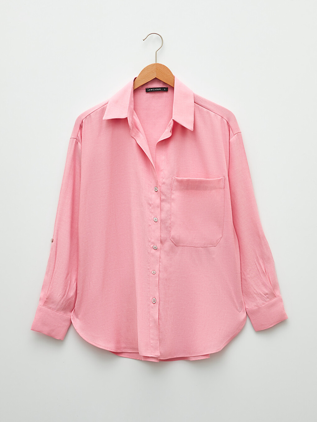 Chemise Boutonnée À Manches Longues Régulière Pour Femmes-5