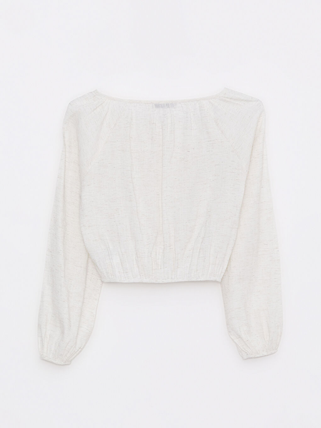 Blouse pour Femmes à Col Lavallière Uni à Manches Longues-7