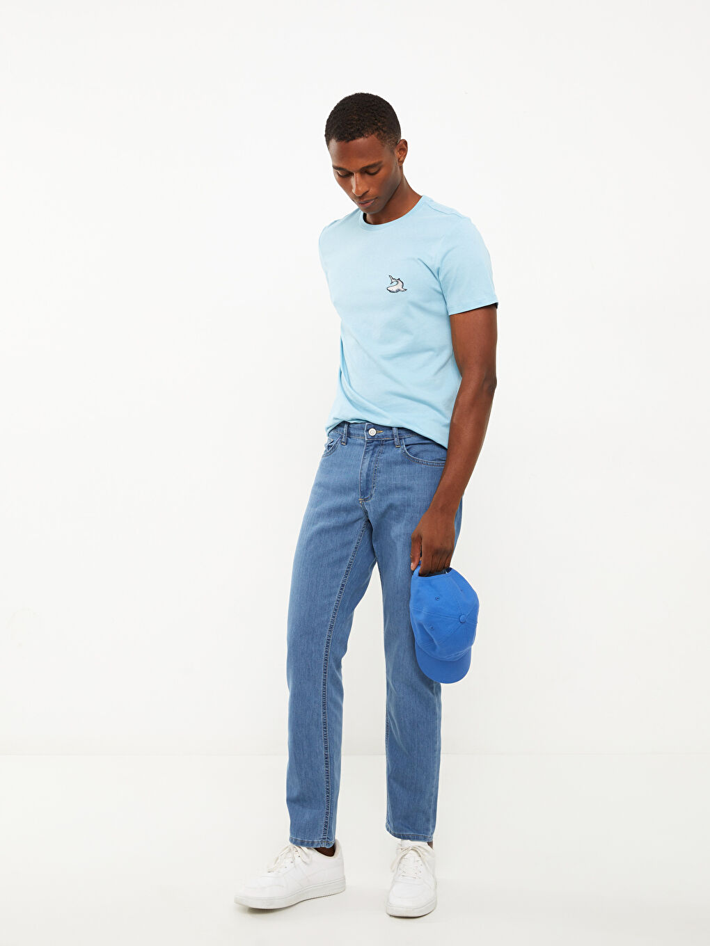 بنطلون جينز رجالي 750 سليم فيت