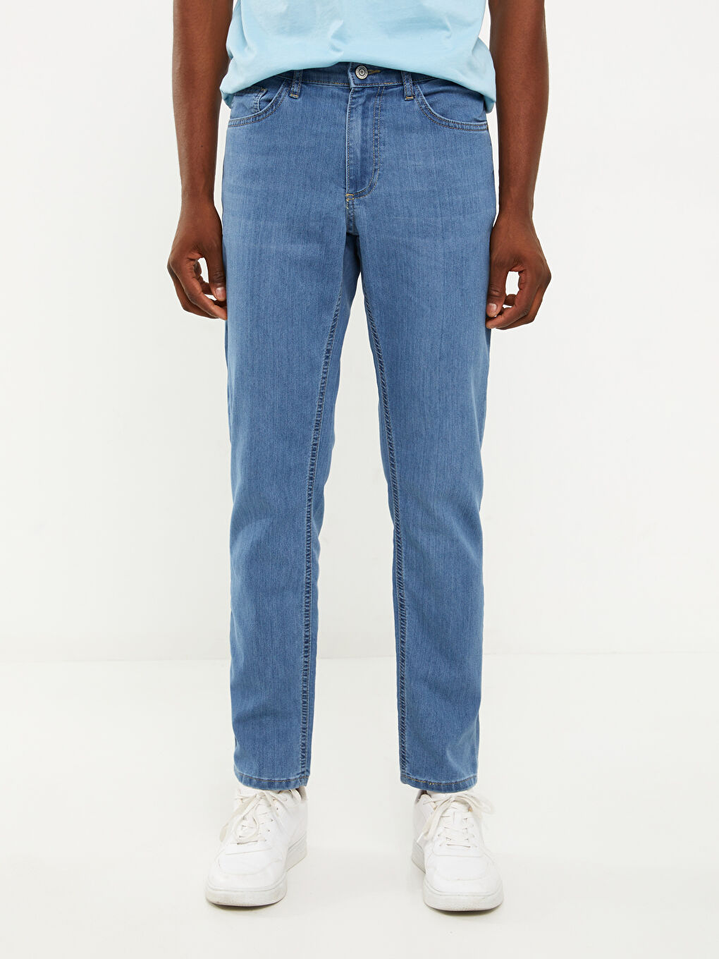 بنطلون جينز رجالي 750 سليم فيت-3