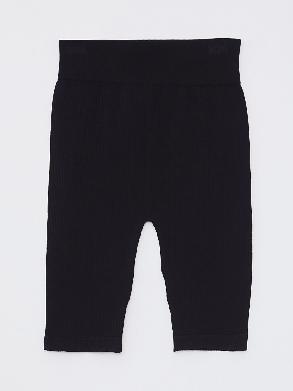 Siyah Beli Lastikli Düz Hamile Biker Tayt-6