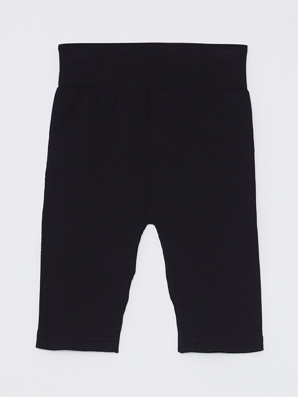 Siyah Beli Lastikli Düz Hamile Biker Tayt-7