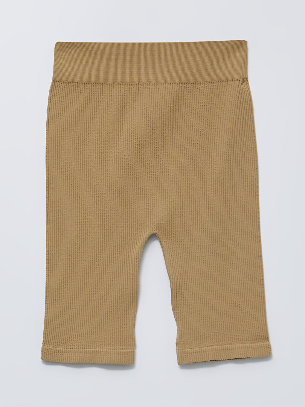 Yeşil Beli Lastikli Düz Hamile Biker Tayt-6