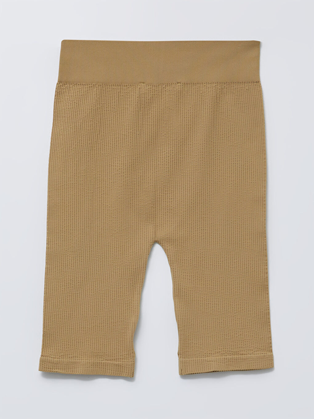 Yeşil Beli Lastikli Düz Hamile Biker Tayt-7