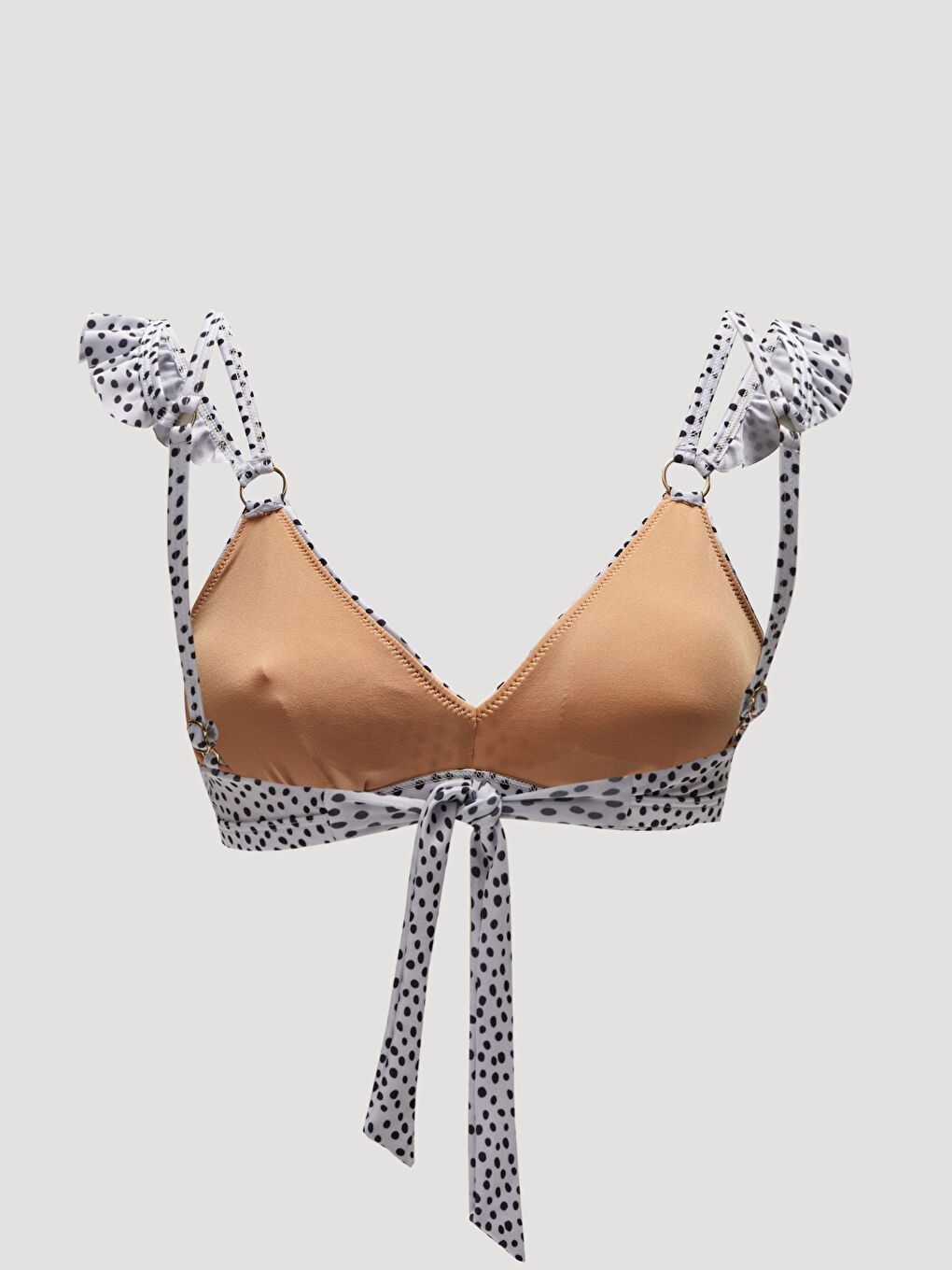Polka Dot Ruffle Detailed Bikini Top -S2FV23Z8-S1T