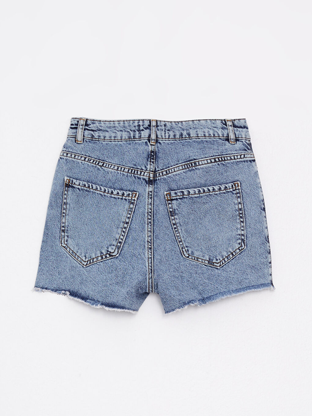 شورت جينز روديو حريمي بتفاصيل جيب مطبوعة بقصة مريحة و خصر عالي-8