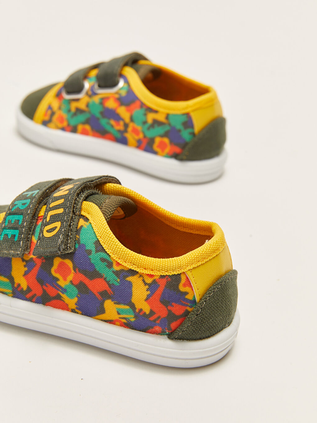 Haki Pamuk Astarlı Baskılı Erkek Bebek Spor Ayakkabı-4