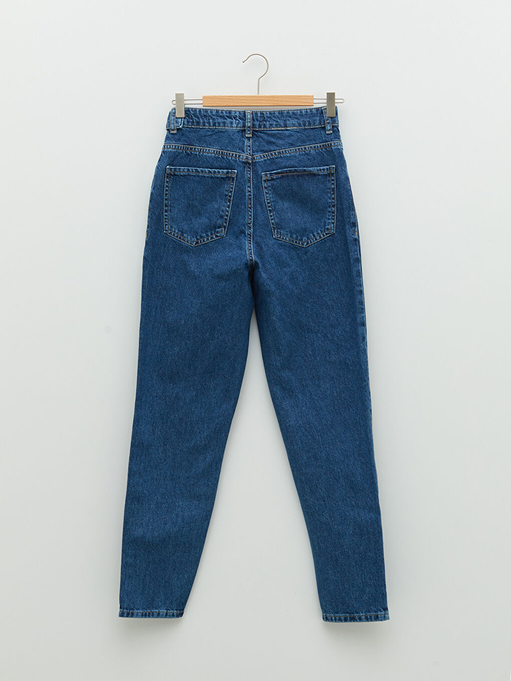 İndigo Yüksel Bel Mom Fit Cep Detaylı Kadın Rodeo Jean Pantolon-7