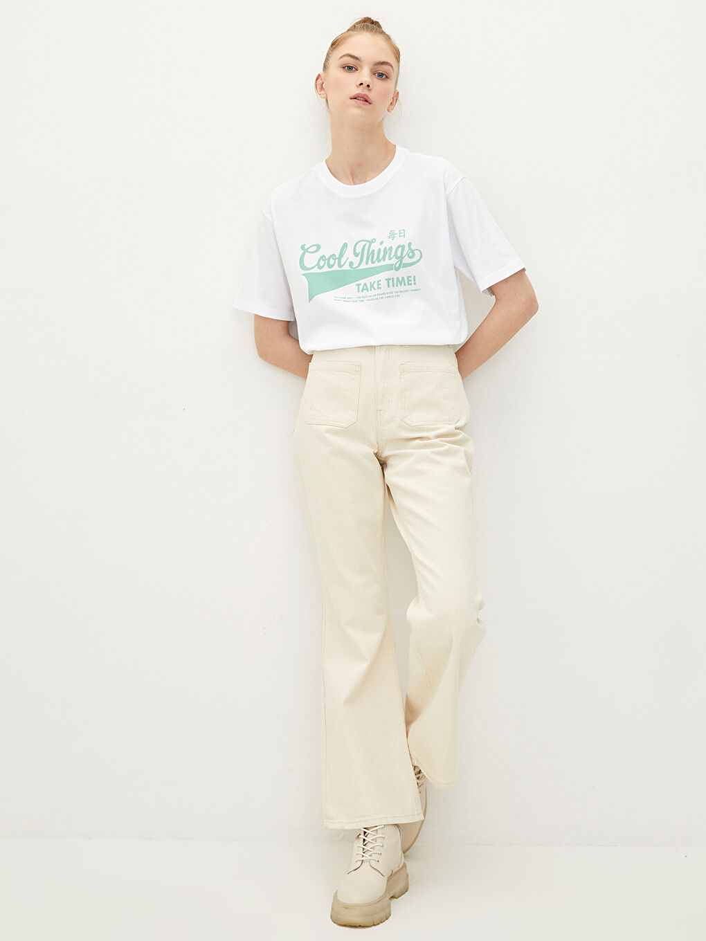 Джинсы с высокой посадкой Марс клёш для женщин