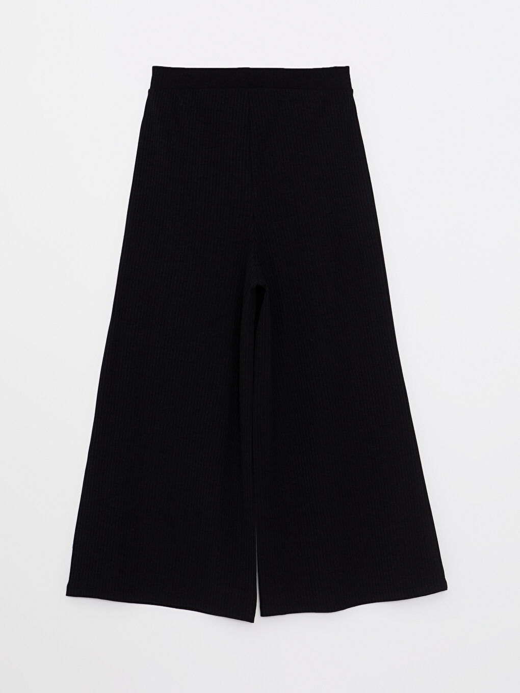 Women's Elastic Waist Plain Trousers-6