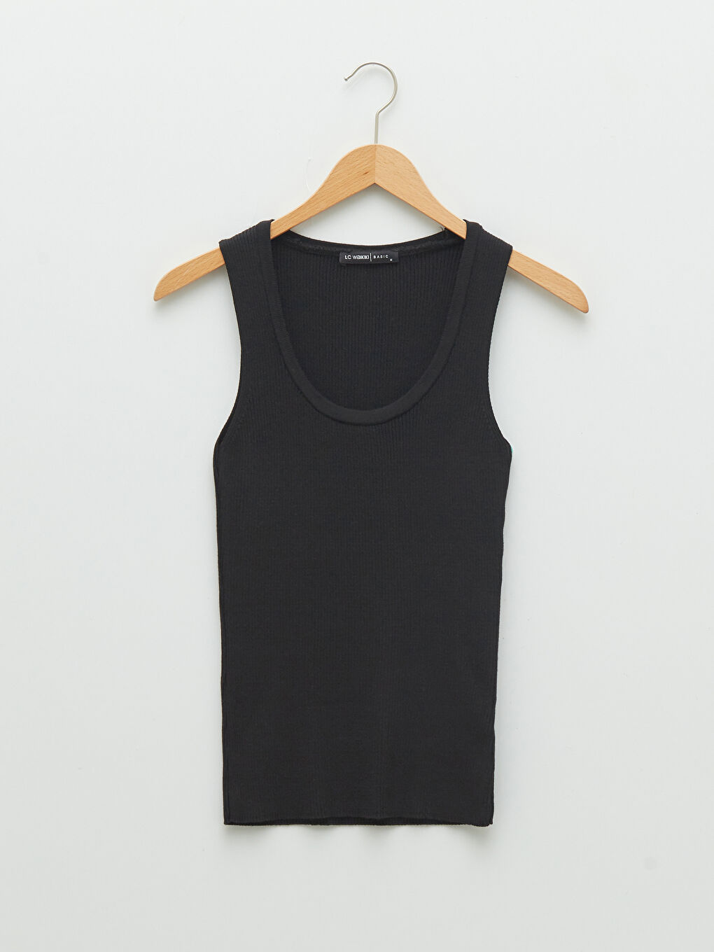 Женский Свитер с U-образным Вырезом Однотонный Трикотаж-5