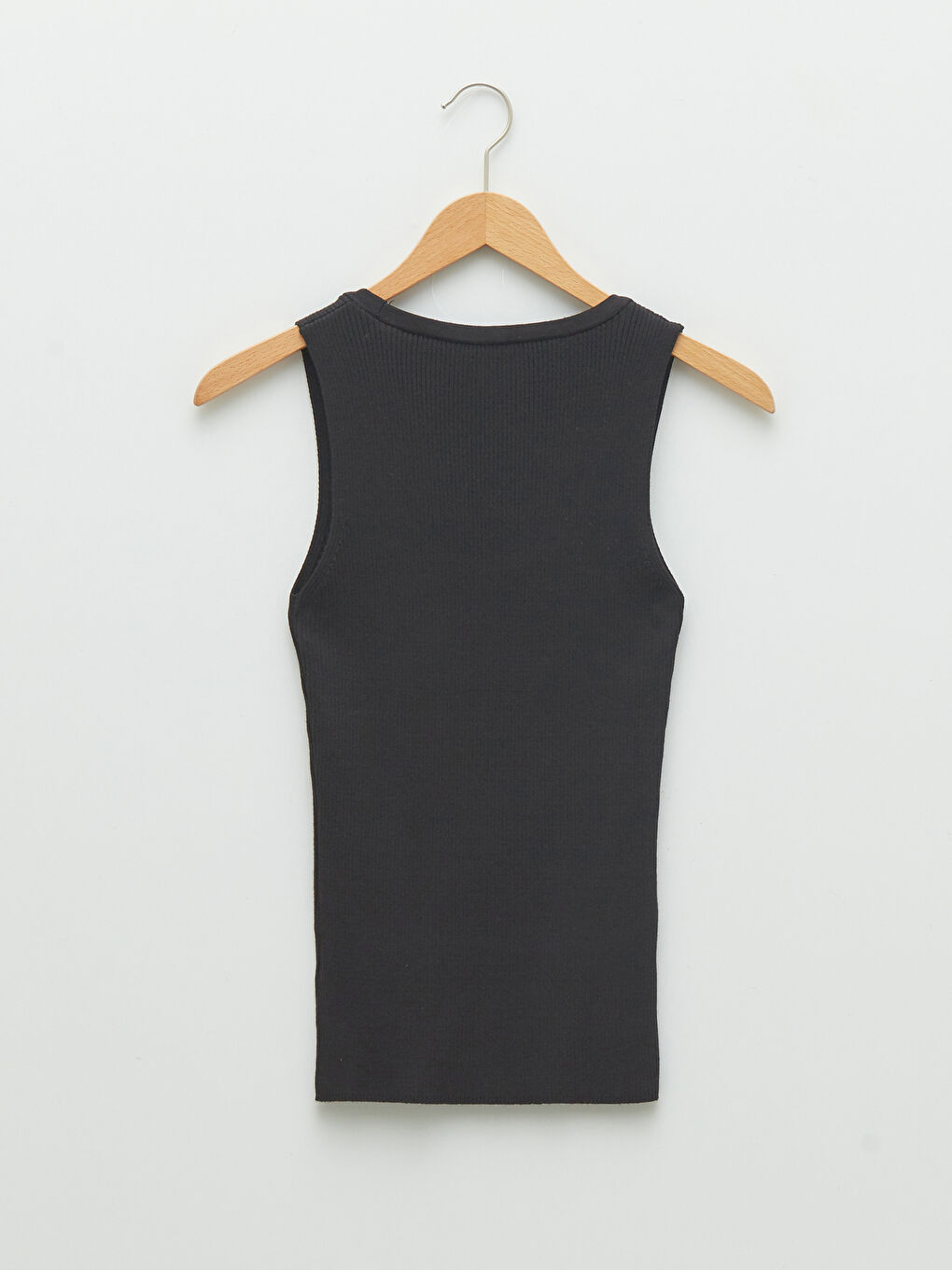 Женский Свитер с U-образным Вырезом Однотонный Трикотаж-6