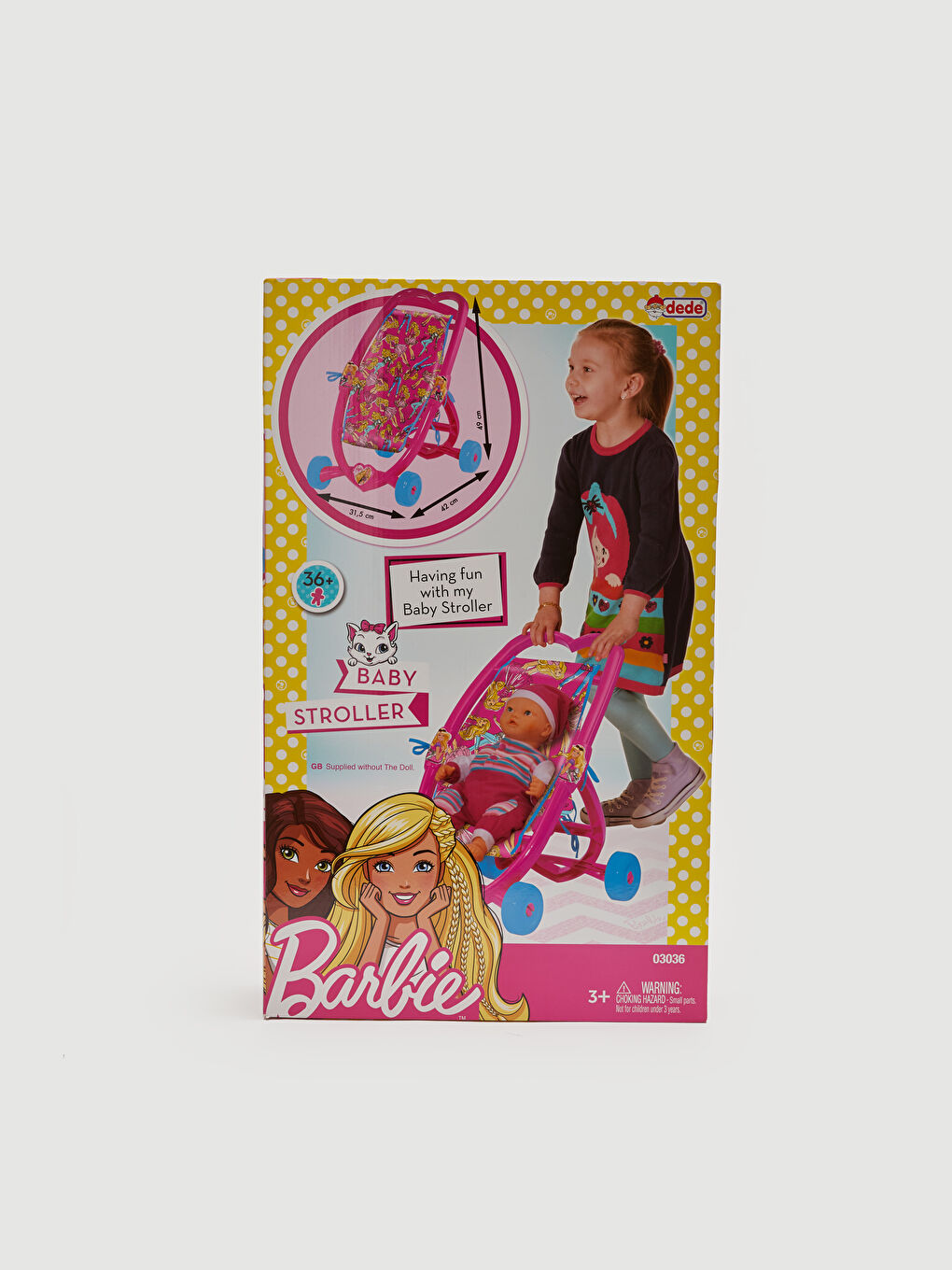 Kız Çocuk Oyuncak Bebek Arabası