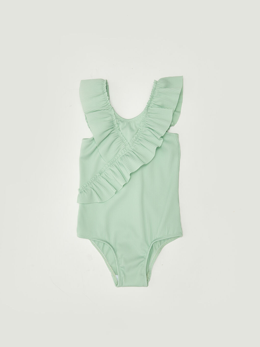 Flexible Fabric Ruffle Detail Baby Girl Swimsuit -S2FY34Z1-FXS