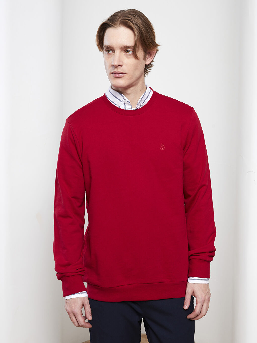 SOUTHBLUE Kirmizi Bisiklet Yaka Uzun Kollu Erkek Sweatshirt - 4