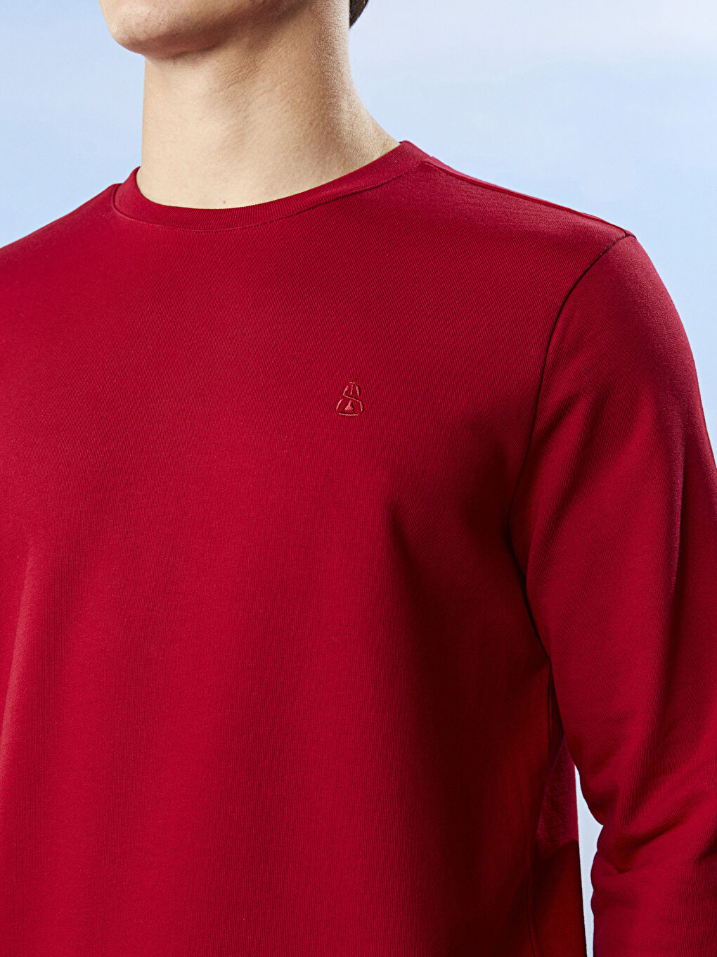 SOUTHBLUE Kirmizi Bisiklet Yaka Uzun Kollu Erkek Sweatshirt - 1