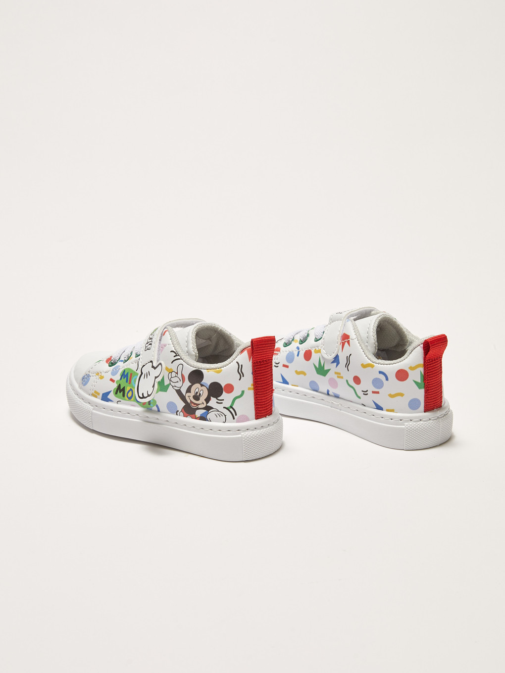 Beyaz Mickey Mouse Lisanslı Bağcık Ve Cırt Cırtlı Erkek Bebek Spor Ayakkabı-4