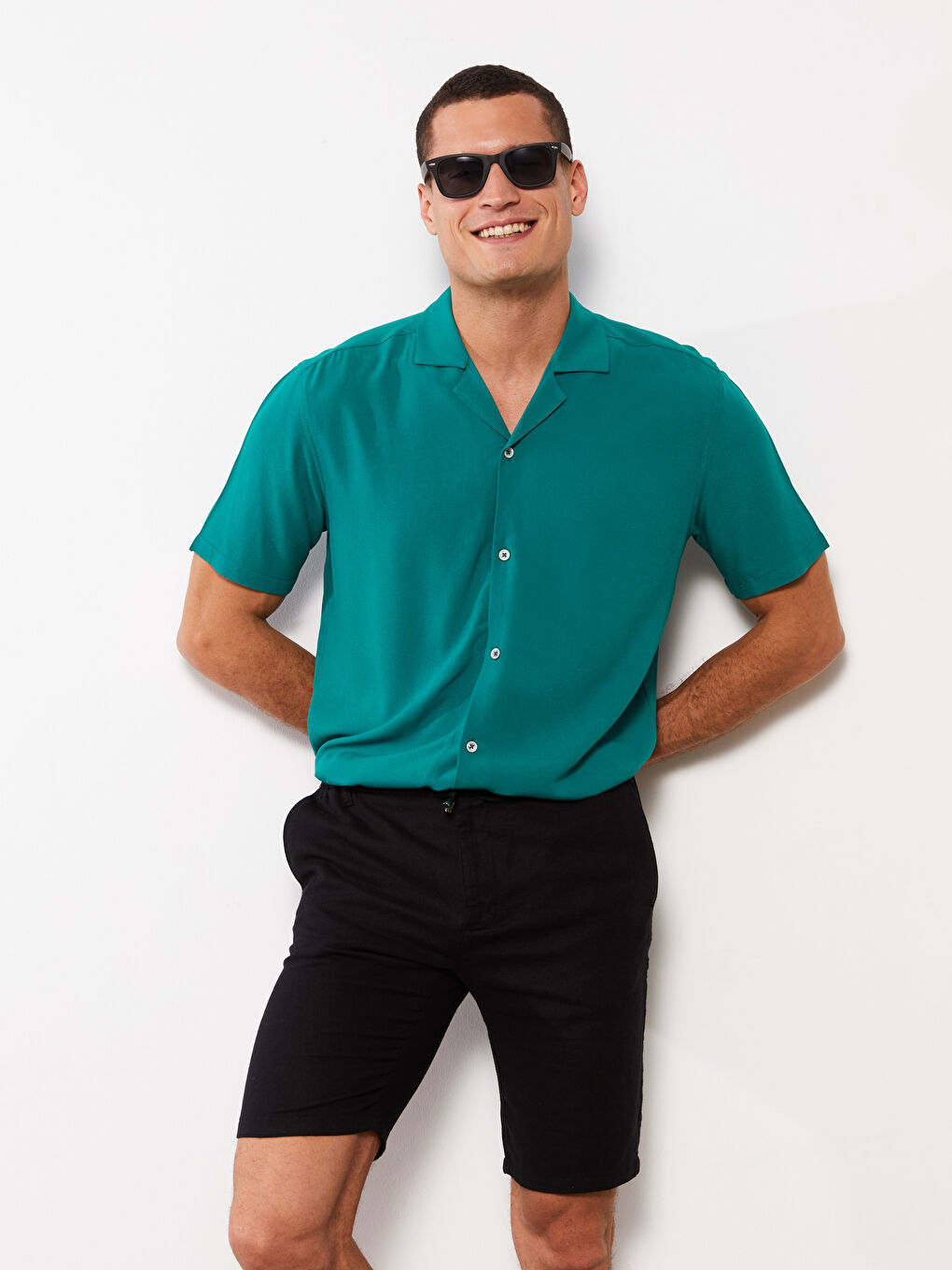 Slim Fit Binding Detail Men's Shorts -S2FY87Z8-CVL