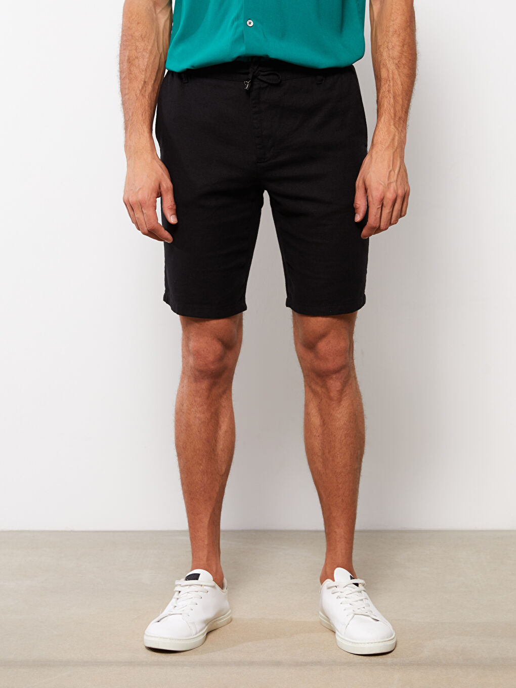Slim Fit Binding Detail Men's Shorts -S2FY87Z8-CVL