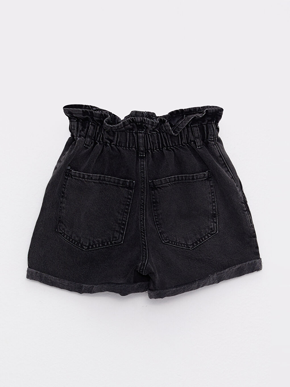 Elastic Waist Slouchy Pocket Detailed Women's Rodeo Jean Shorts-7