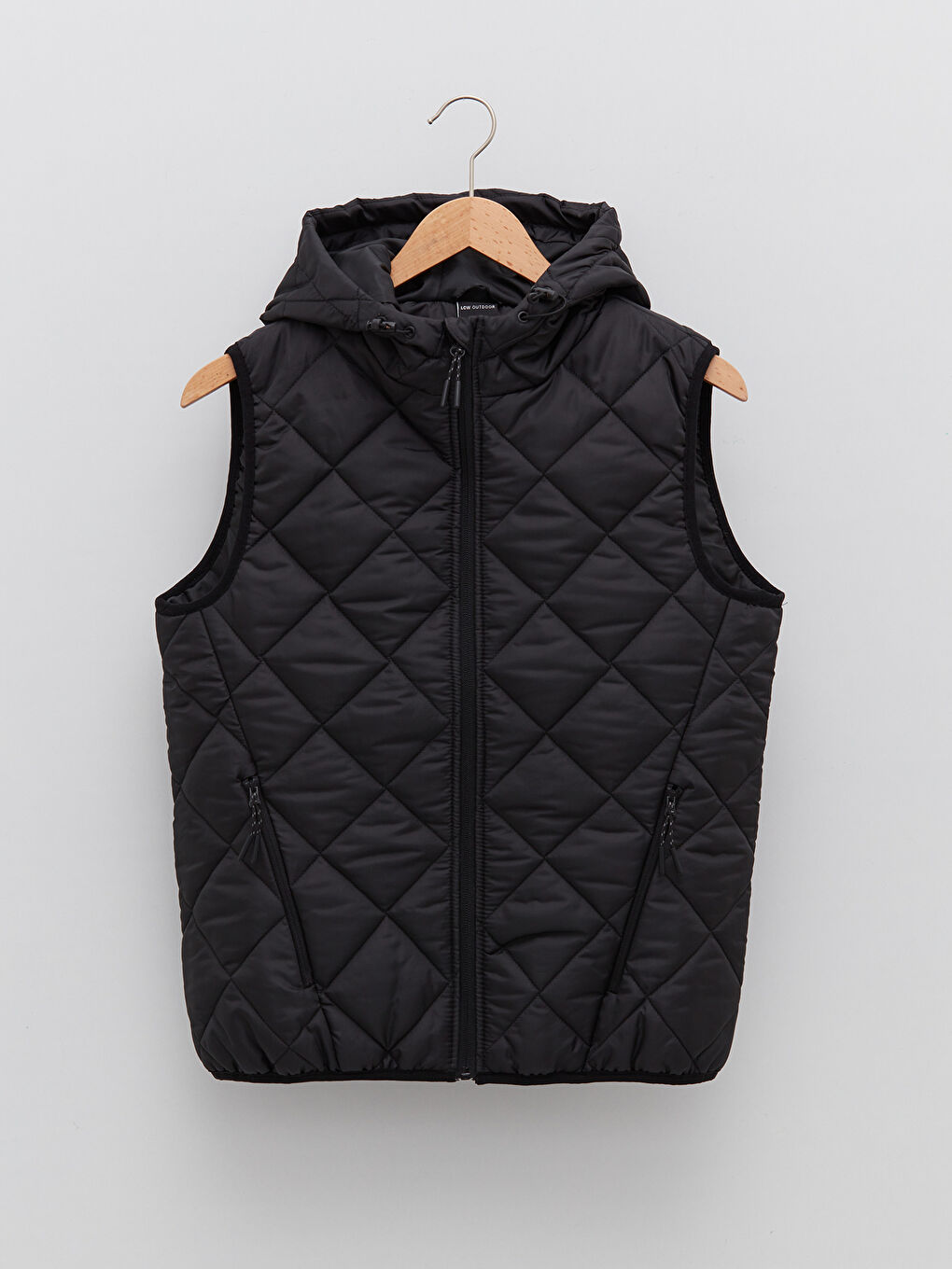 Hooded Quilted Women's Outdoor Inflatable Vest-5