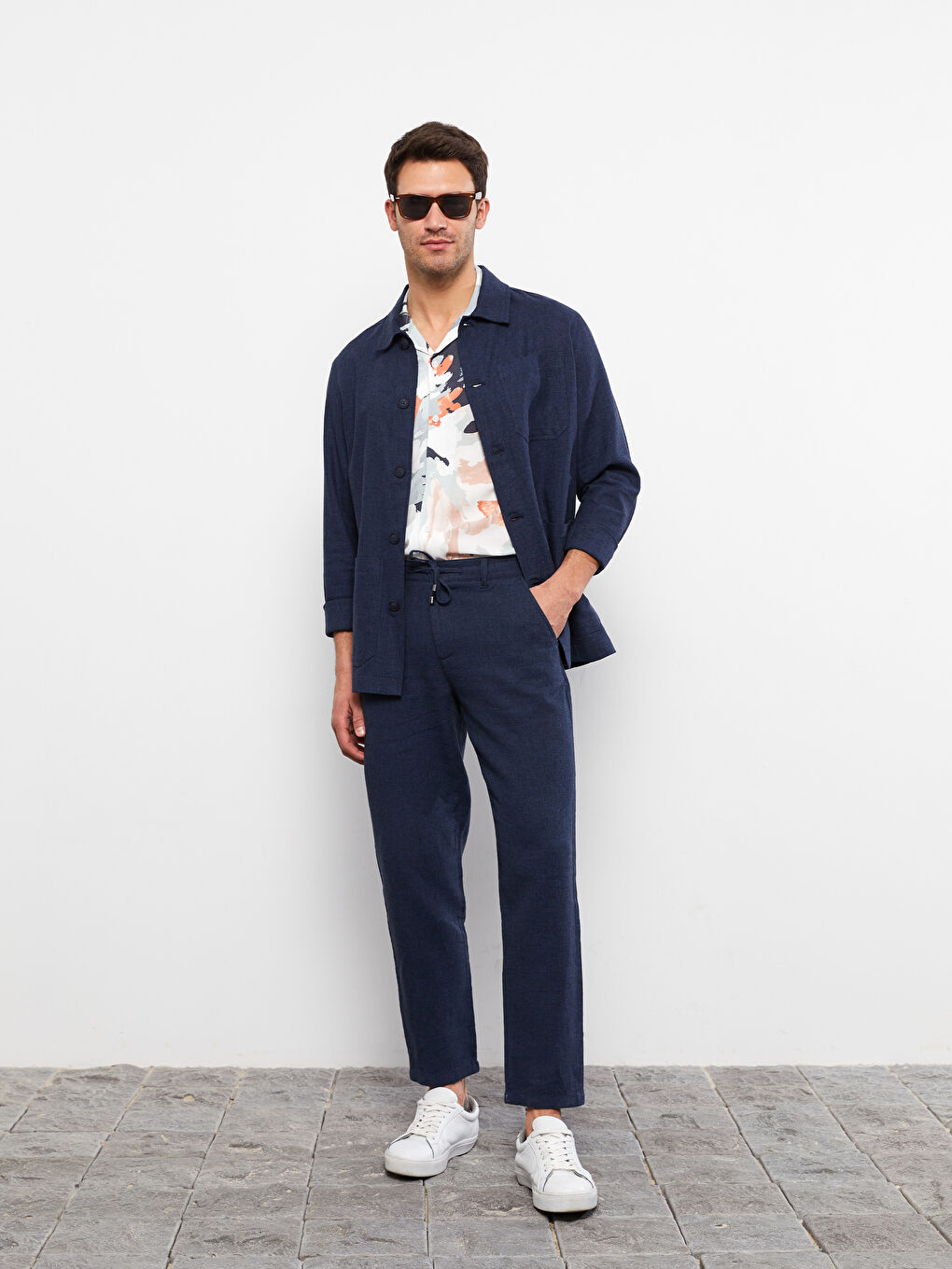 Lacivert Standart Kalıp Erkek Pantolon