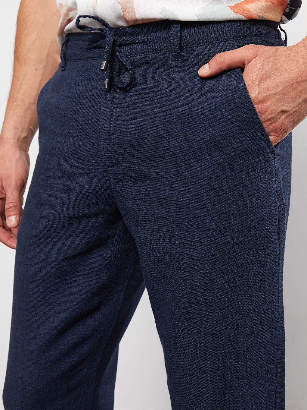 Lacivert Standart Kalıp Erkek Pantolon-2