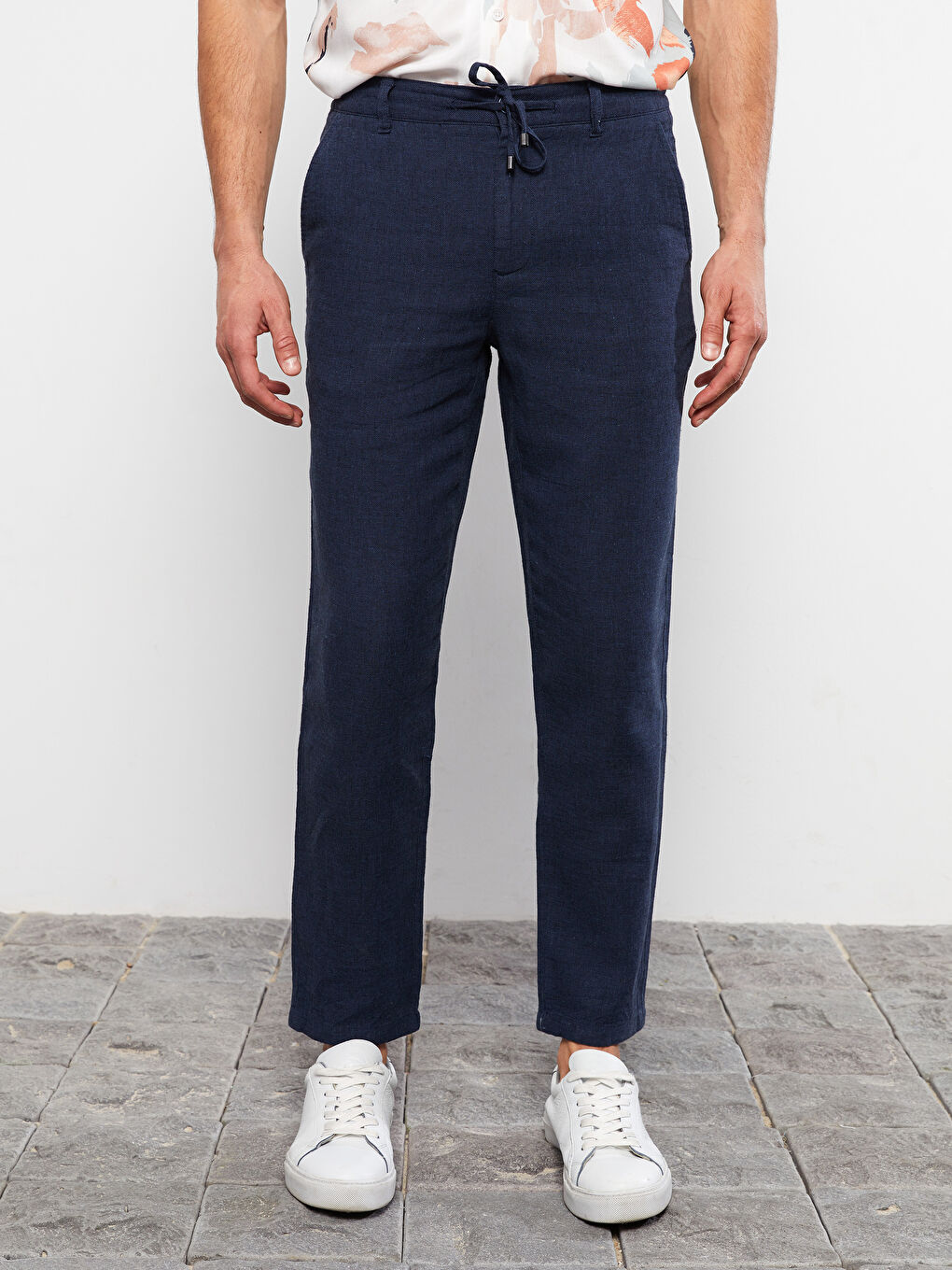 Lacivert Standart Kalıp Erkek Pantolon-3
