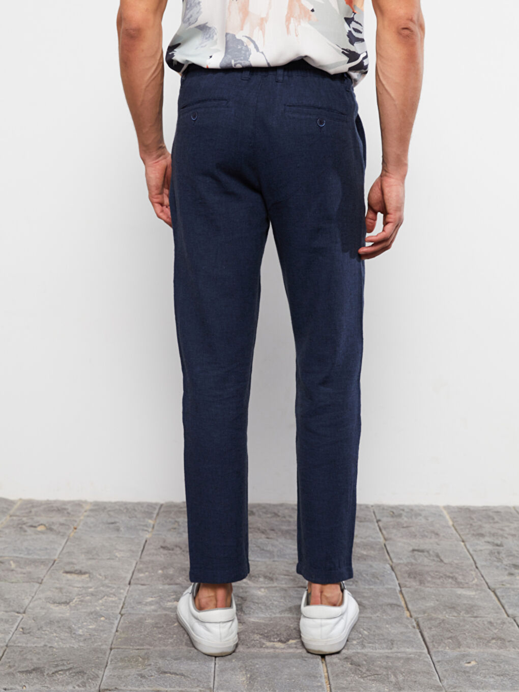 Lacivert Standart Kalıp Erkek Pantolon-4