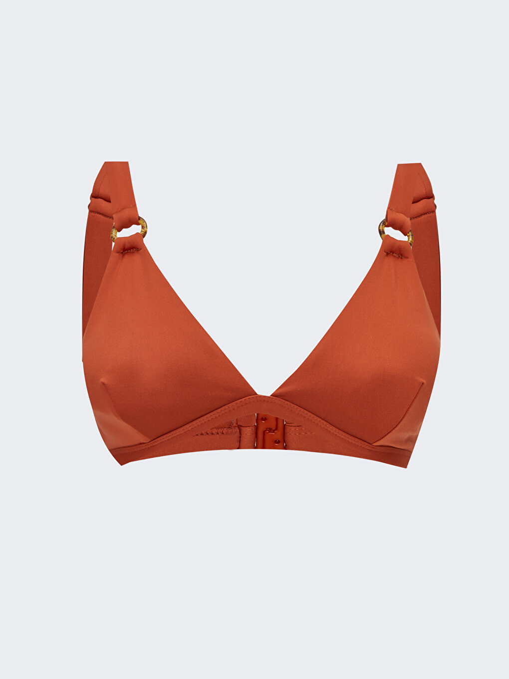 Kahverengi Kadın Düz Bikini Üst