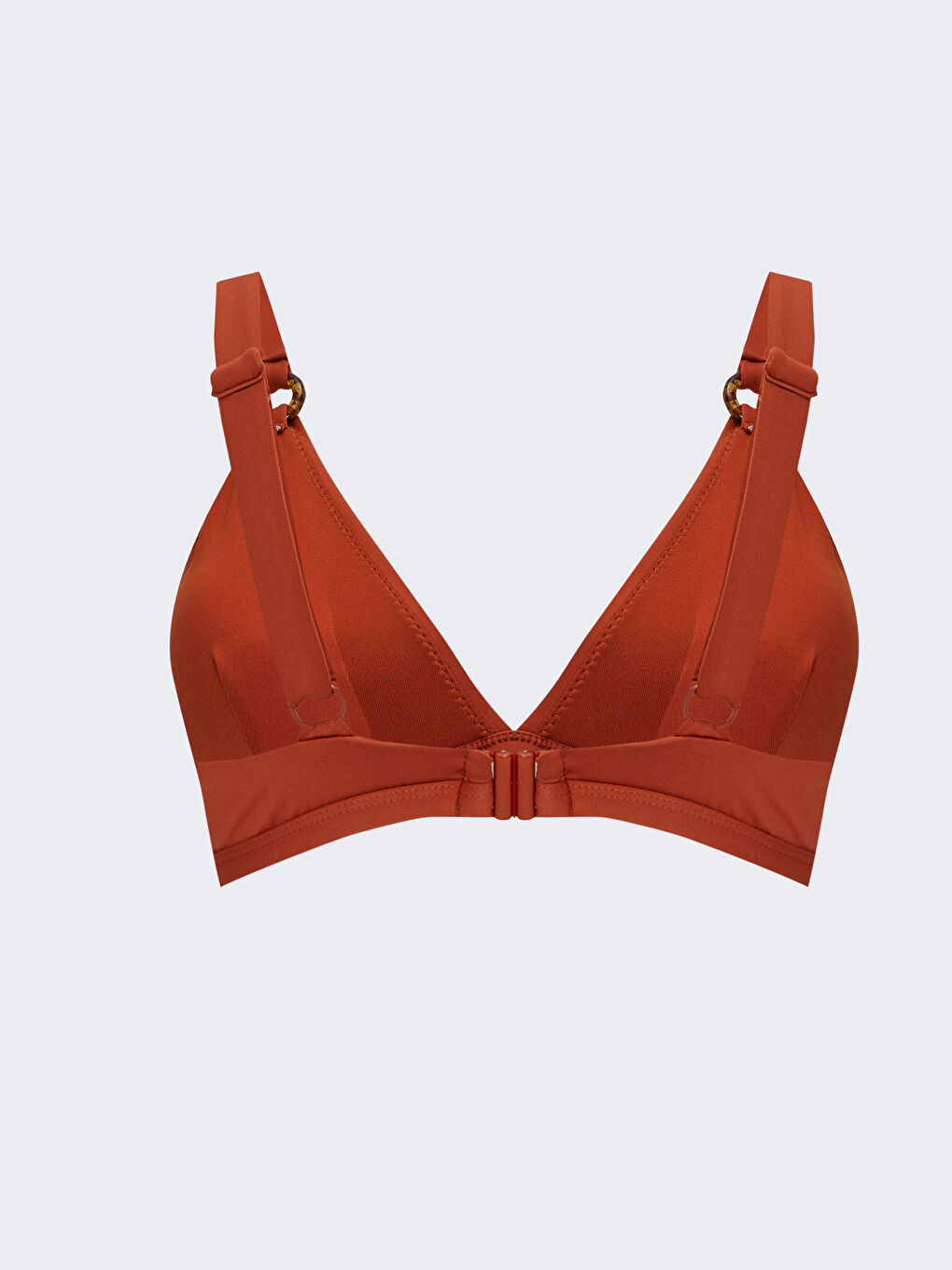 Kahverengi Kadın Düz Bikini Üst-1