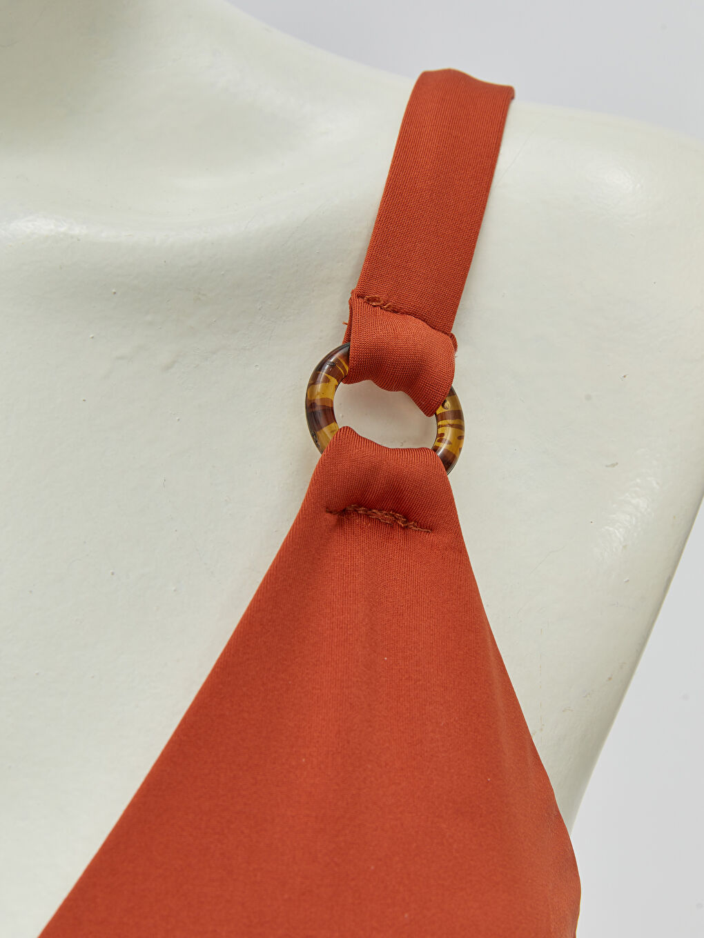 Kahverengi Kadın Düz Bikini Üst-2