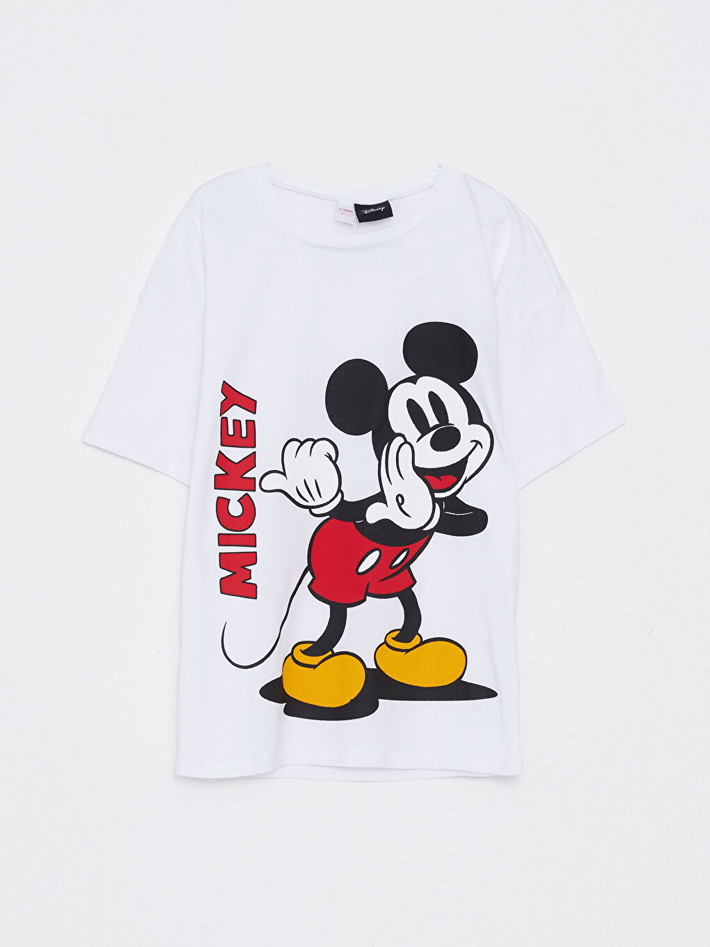 Crew Neck Mickey Mouse Printed Short Sleeve Girls' Shorts Pajamas Set-1