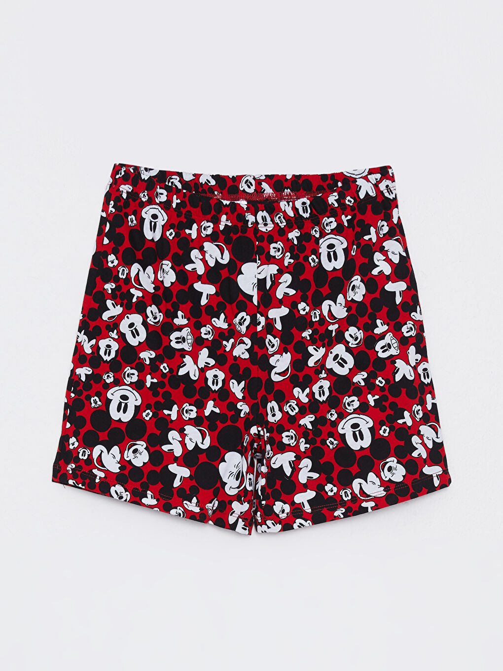 Crew Neck Mickey Mouse Printed Short Sleeve Girls' Shorts Pajamas Set-3