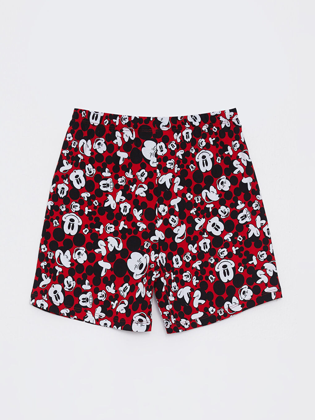 Crew Neck Mickey Mouse Printed Short Sleeve Girls' Shorts Pajamas Set-4