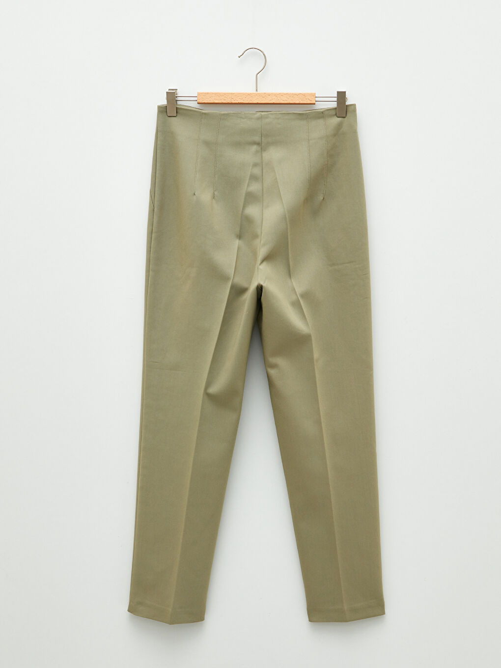 Women's High Waist Regular Fit Plain Trousers-7